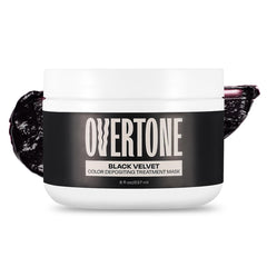 Overtone Black Velvet bottle front showing bold color conditioning