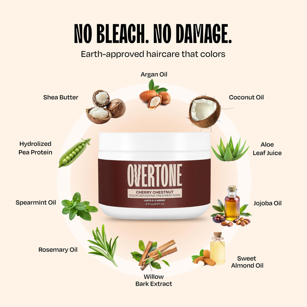 Overtone Cherry Chestnut suitable for all hair types and textures