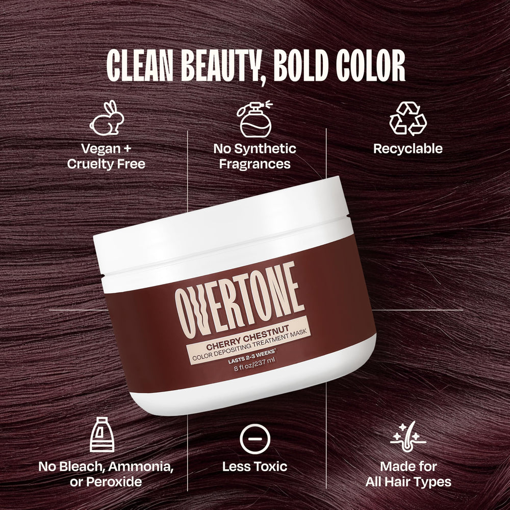 Overtone Cherry Chestnut fade-resistant pigment with conditioning oils