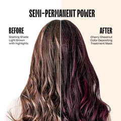 Overtone Cherry Chestnut hair application on dry hair for even deposit