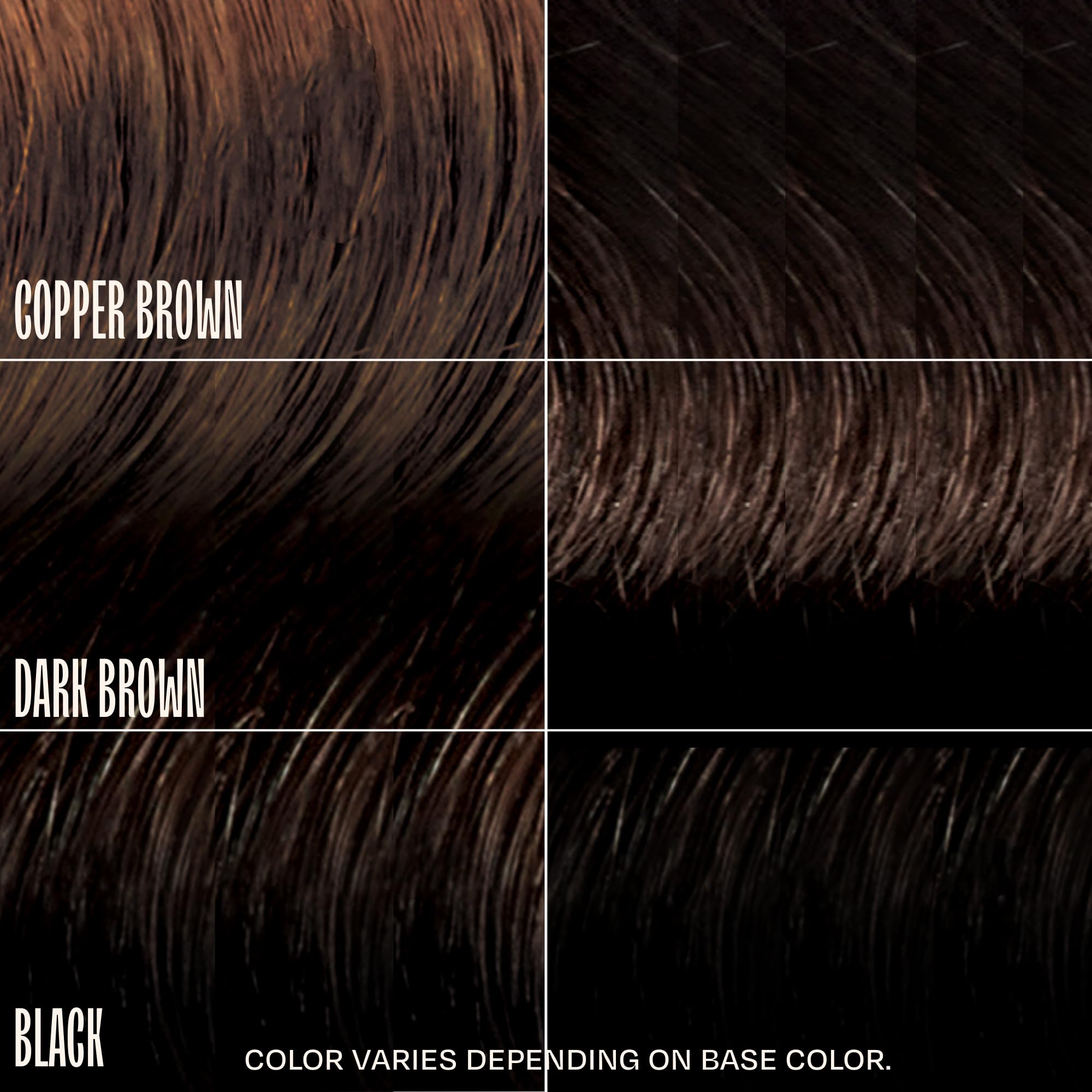 Overtone Chocolate Brown hair application process showing 10–15 minute routine.