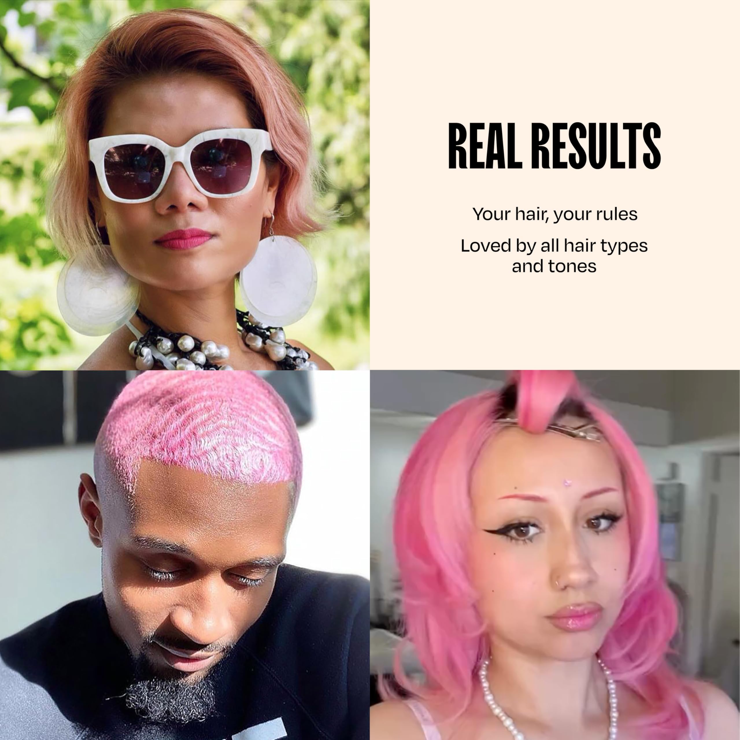 Overtone rinse scene with warm water releasing color.