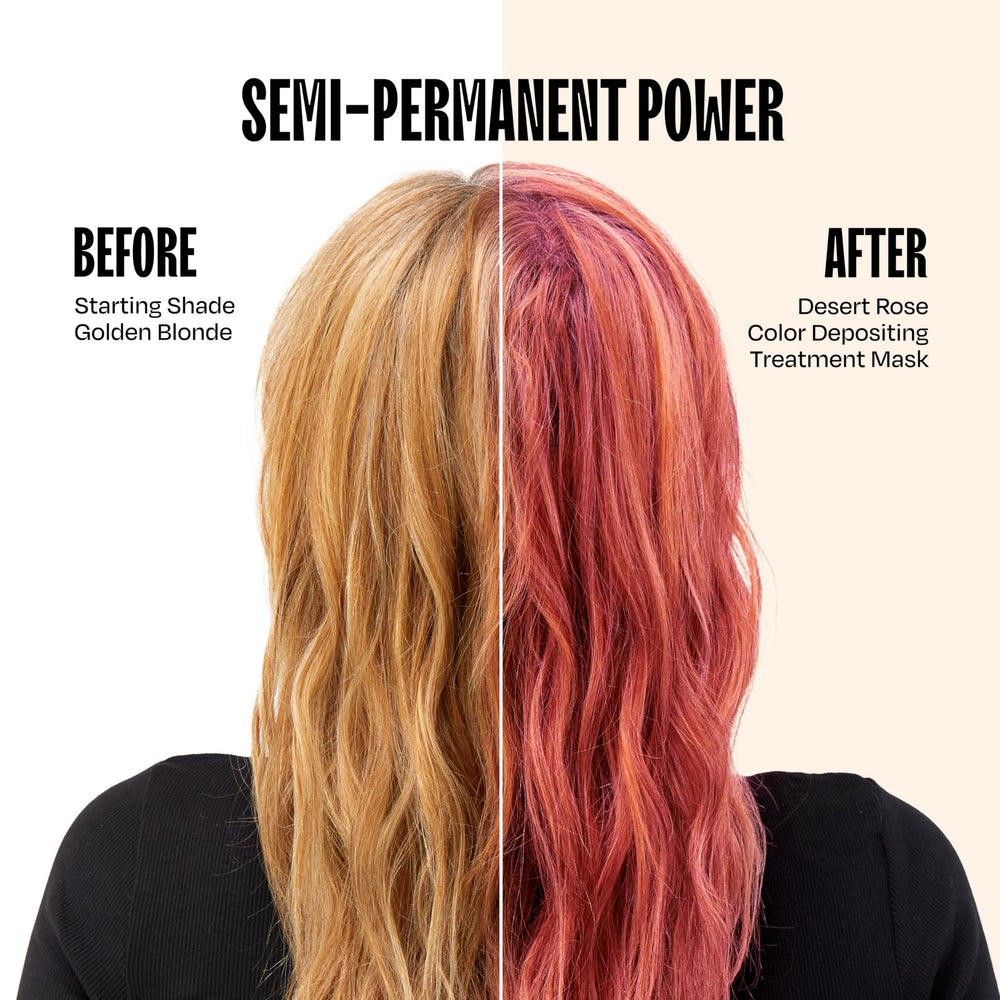 Overtone Desert Rose application step demonstrates ten to fifteen minute treatment