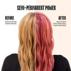 Overtone Desert Rose application step demonstrates ten to fifteen minute treatment