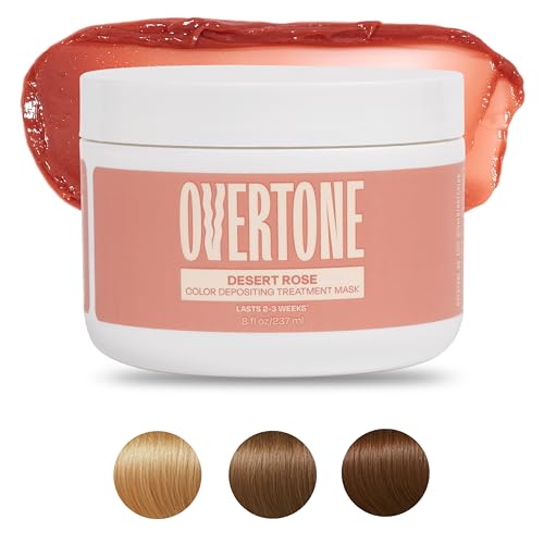 Overtone Desert Rose color swatches show vibrant semi-permanent hue