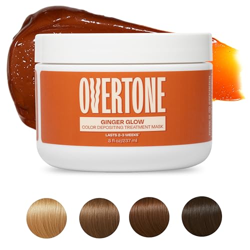 Overtone Ginger Glow mask being applied for quick color deposit