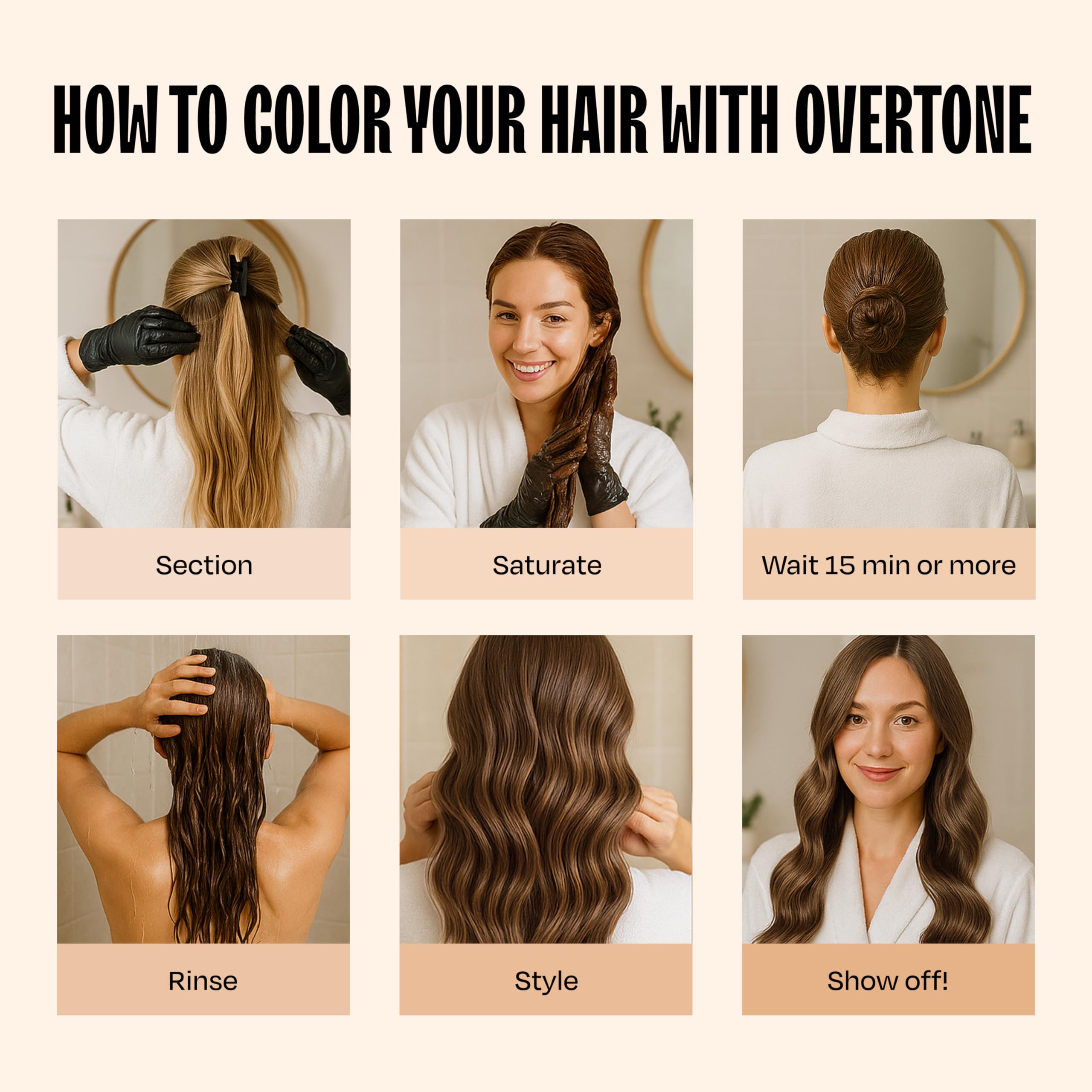 oVertone Golden Brown color pigment—fade-resistant pigment for lasting tone.