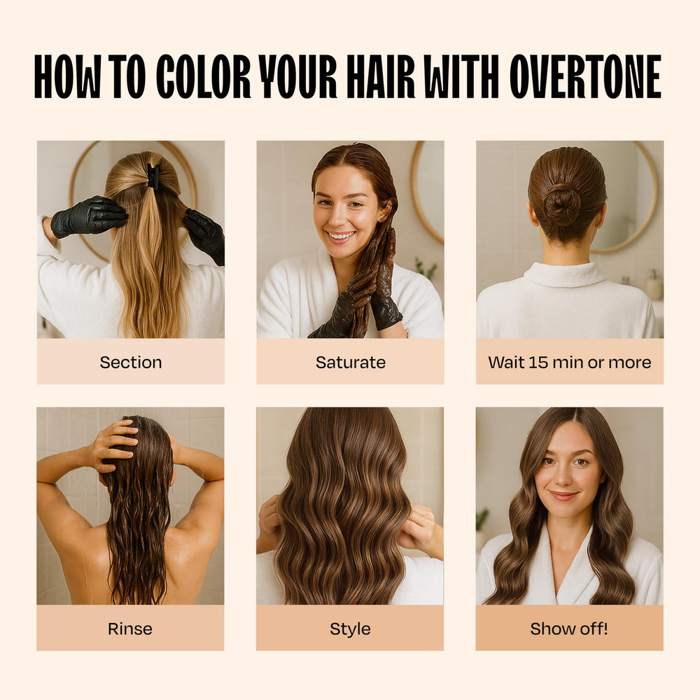 oVertone Golden Brown color pigment—fade-resistant pigment for lasting tone.