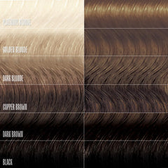 hair strands show deeper tone and shine after using oVertone Golden Brown