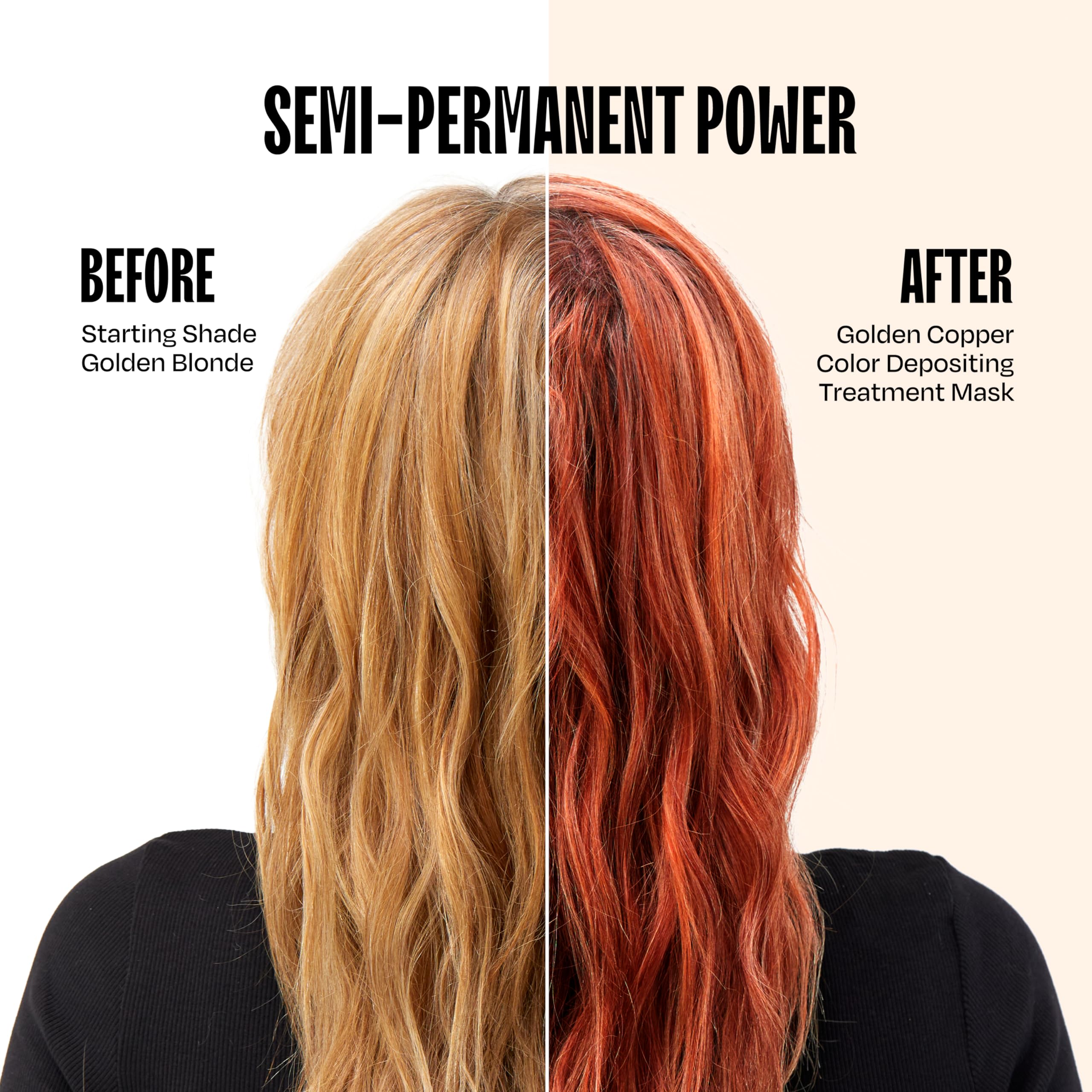 Overtone Golden Copper hair swatch light shows shade on light hair