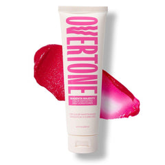 oVertone Magenta Majesty, botella y aplicación para refrescar color entre lavados