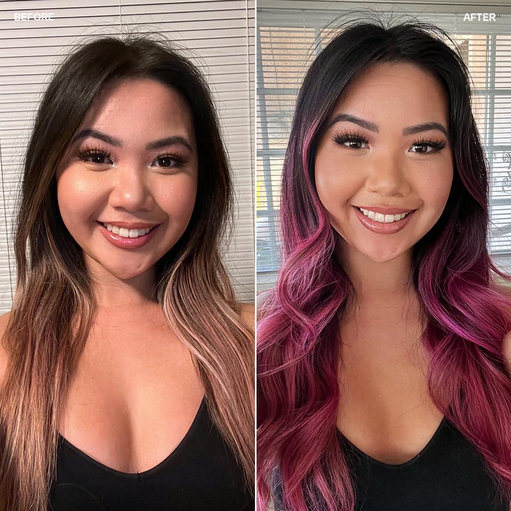 oVertone Magenta Majesty, cabello hidratado y con brillo tras cada uso
