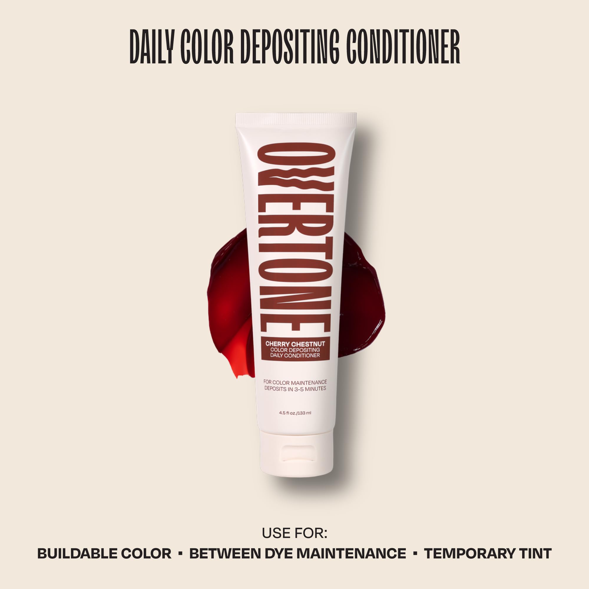 Rich cherry color adds dimension and gloss to dark hair.