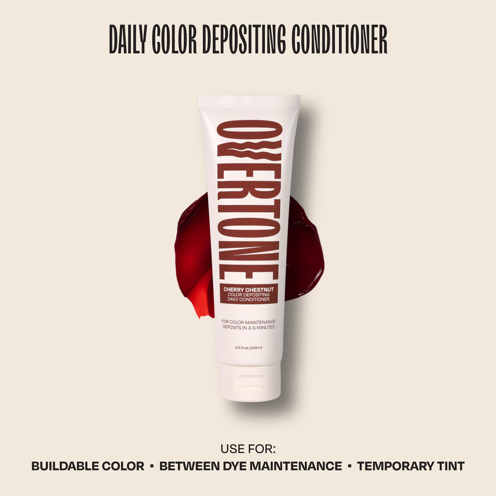 Rich cherry color adds dimension and gloss to dark hair.