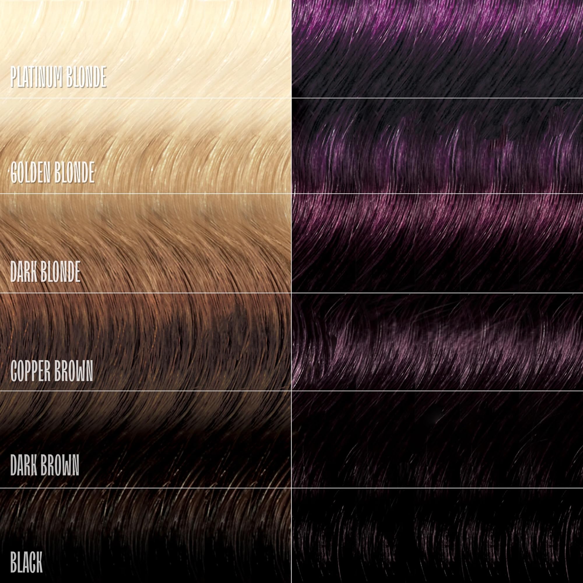 oVertone Royal Plum hair texture variety with color deposit.