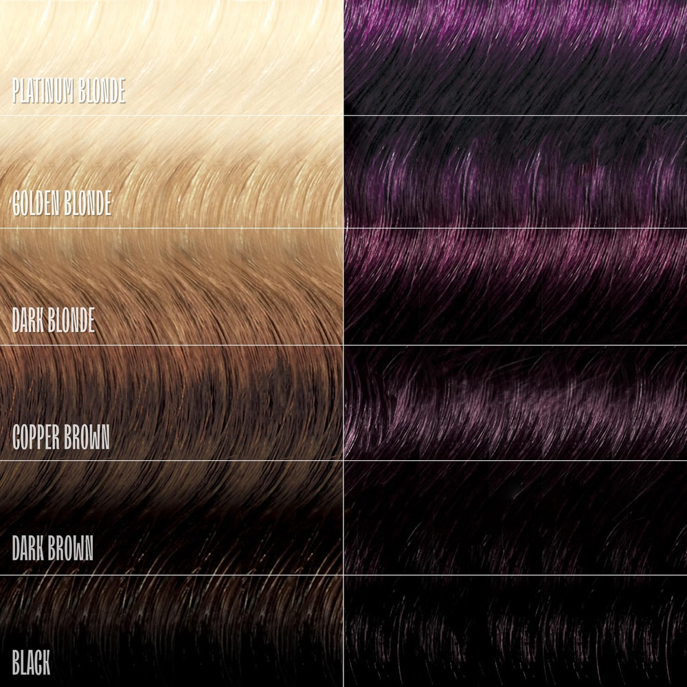 oVertone Royal Plum hair texture variety with color deposit.
