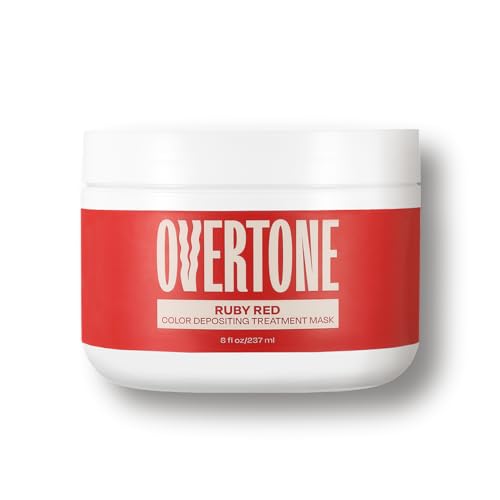 Overtone Ruby Red bottle side view highlighting portable 8 oz size.