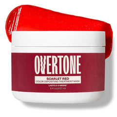 overtone scarlet red bottle closeup showing bold at-home color