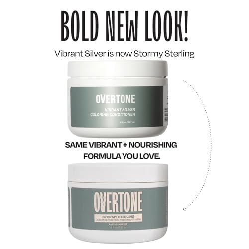 Overtone Stormy Sterling bottle back label explains vegan, cruelty-free formula and usage.