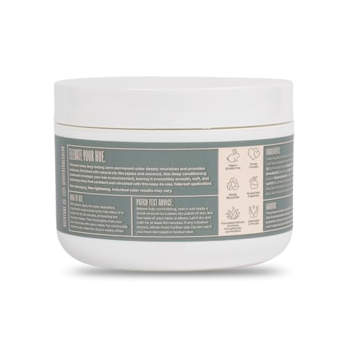 Overtone Stormy Sterling cap close-up highlighting easy 10–15 minute at-home color care.