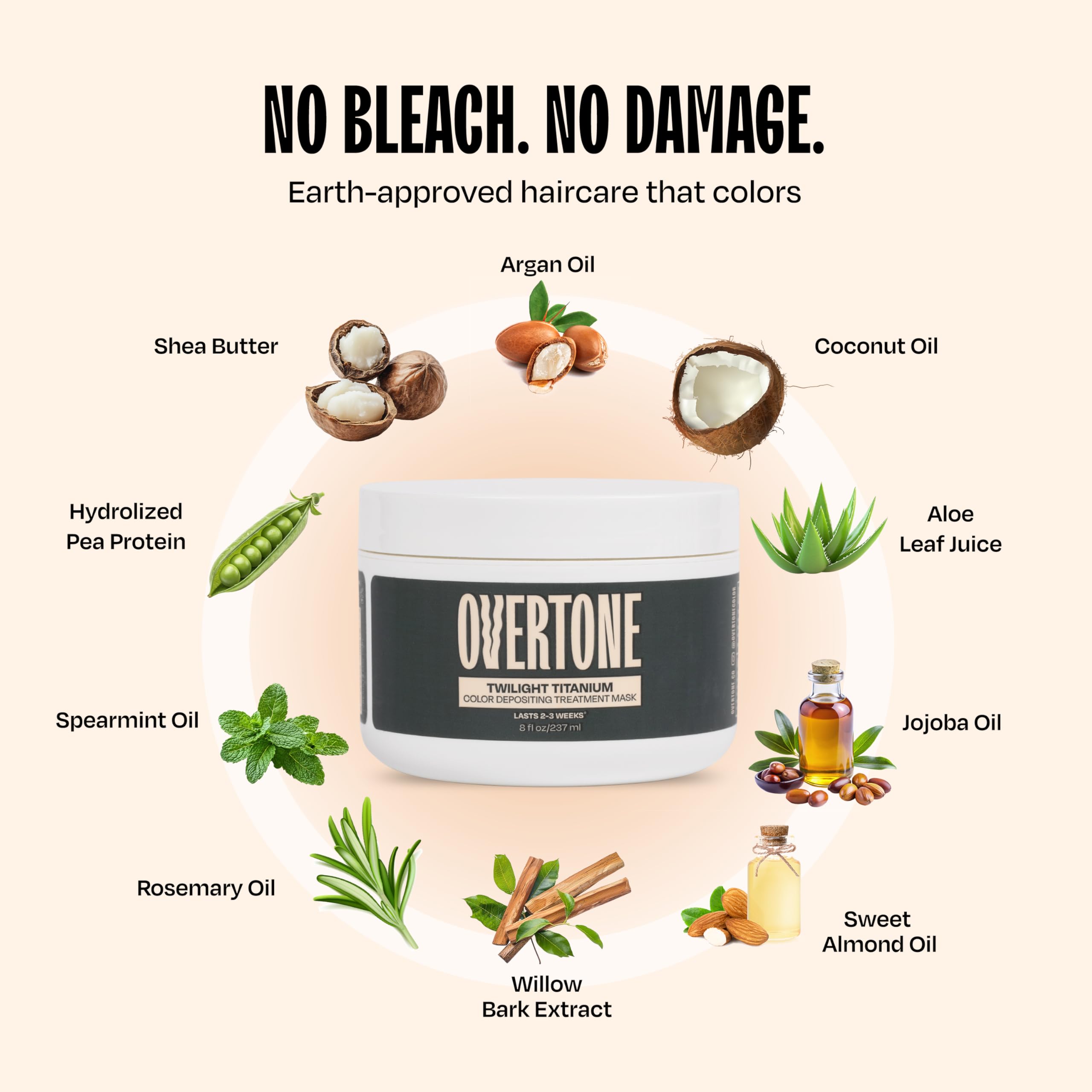 Overtone Twilight Titanium hair with natural shine after application