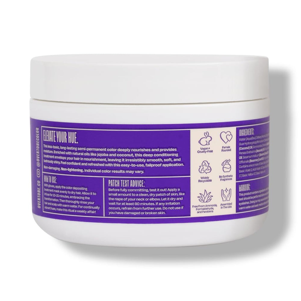 Overtone Vivid Violet vibrant shade on brown hair for bold color