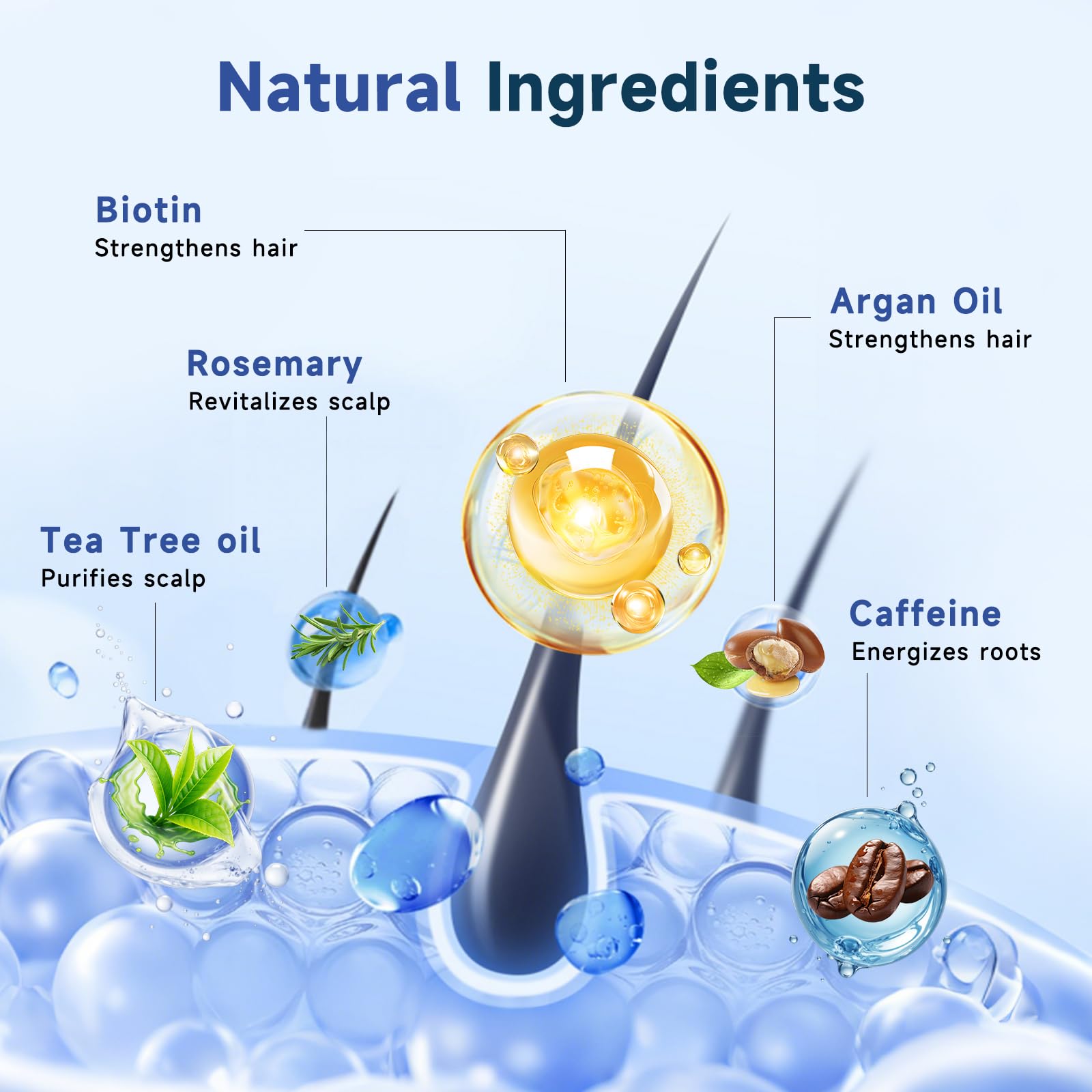 OVEXLIO tea tree and argan oil blend refreshes scalp and conditions hair.