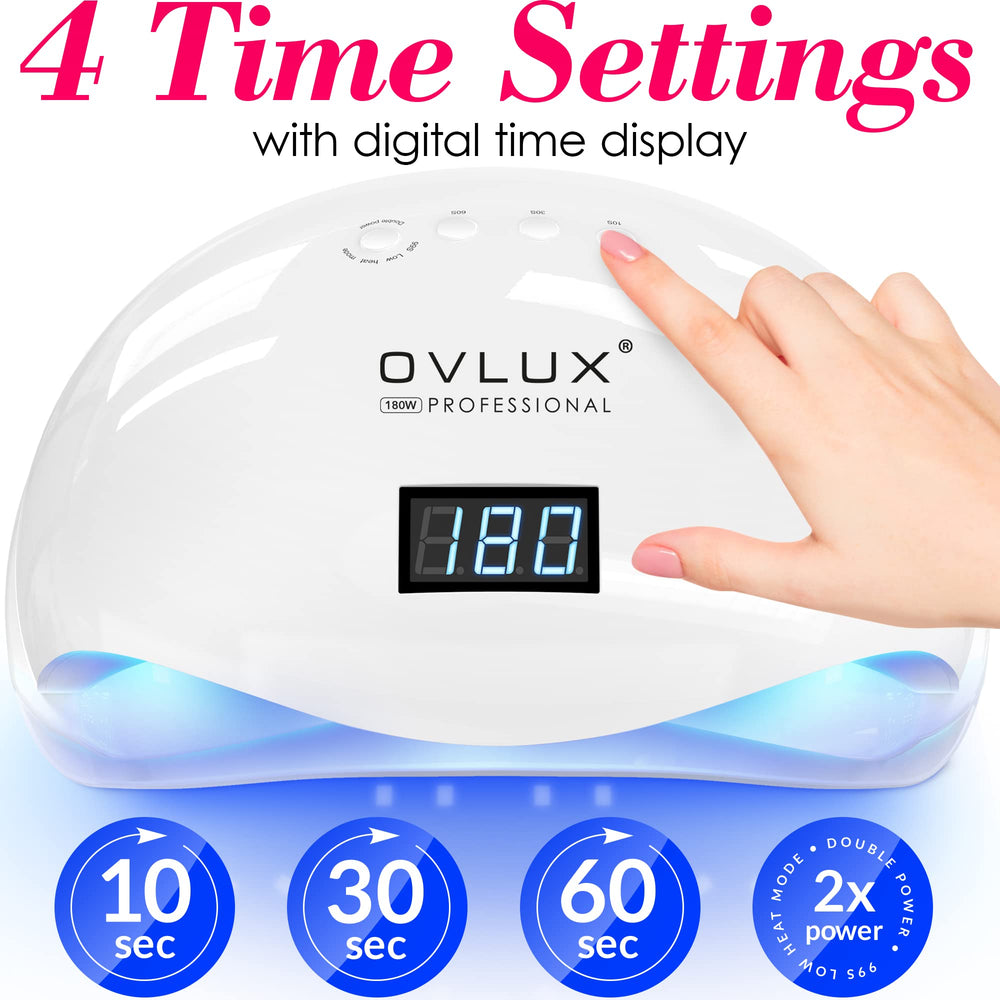 OVLux 180W LED technology ensures long-lasting, energy-efficient curing