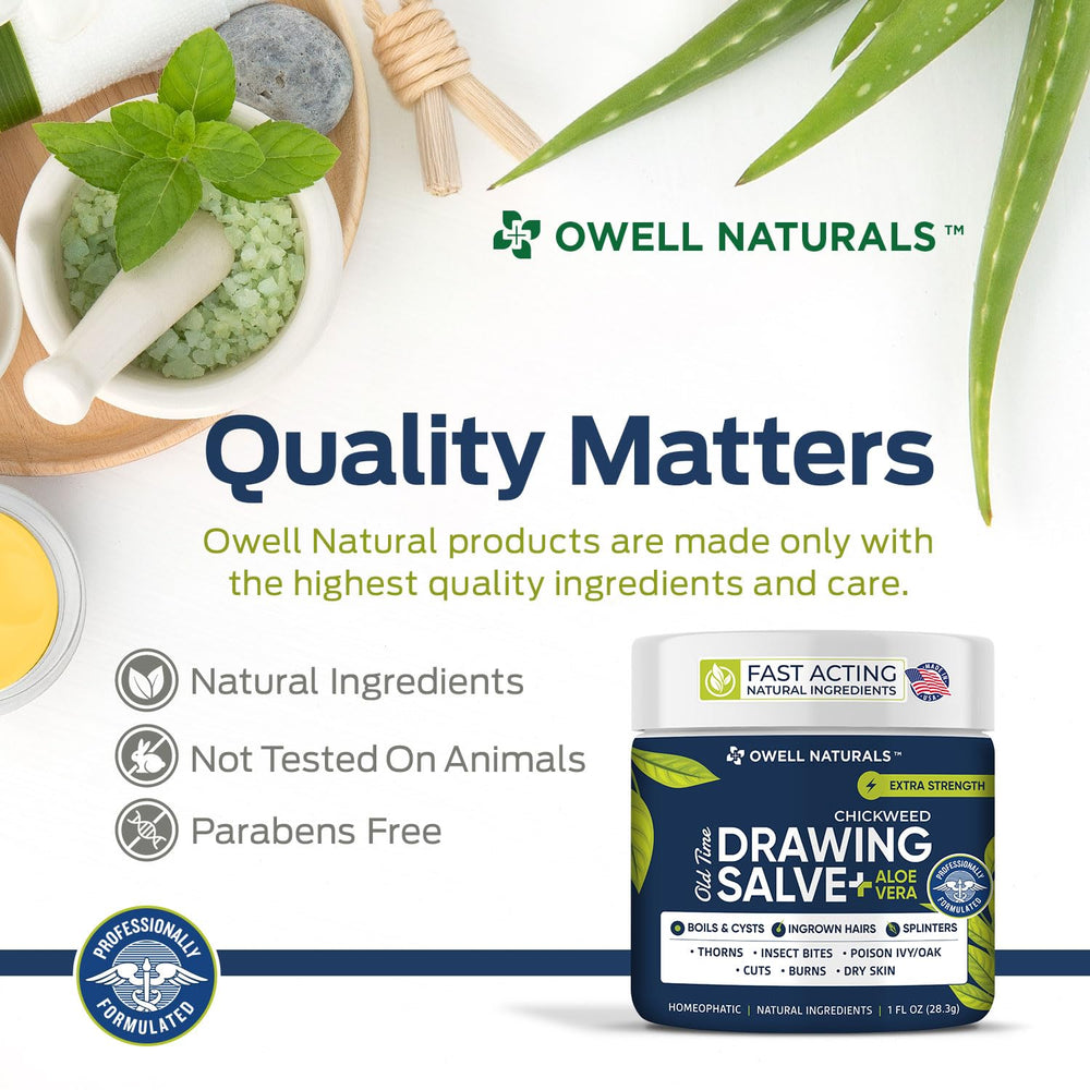 Fabricado en EE.UU. Owell Naturals Chickweed, garantía de calidad.