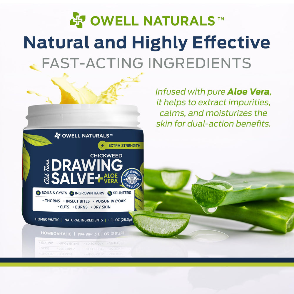 Textura cremosa de Owell Naturals Chickweed para una aplicación fácil.