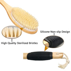 OWIIZI cepillo de baño con mango de madera antideslizante para seguridad