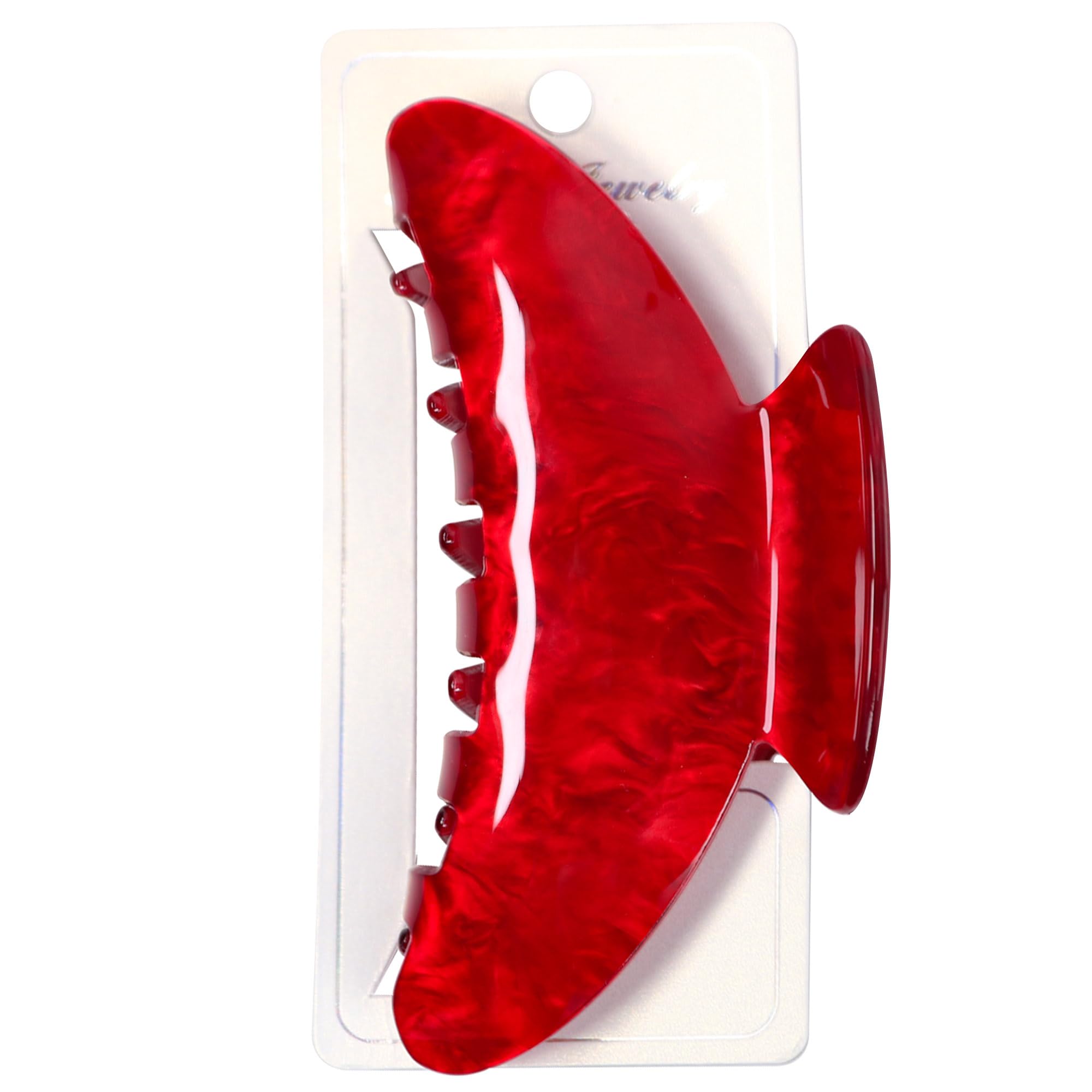 Pinza OWIIZI para pelo, diseño mármol rosa, sujeción segura para peinados duraderos.