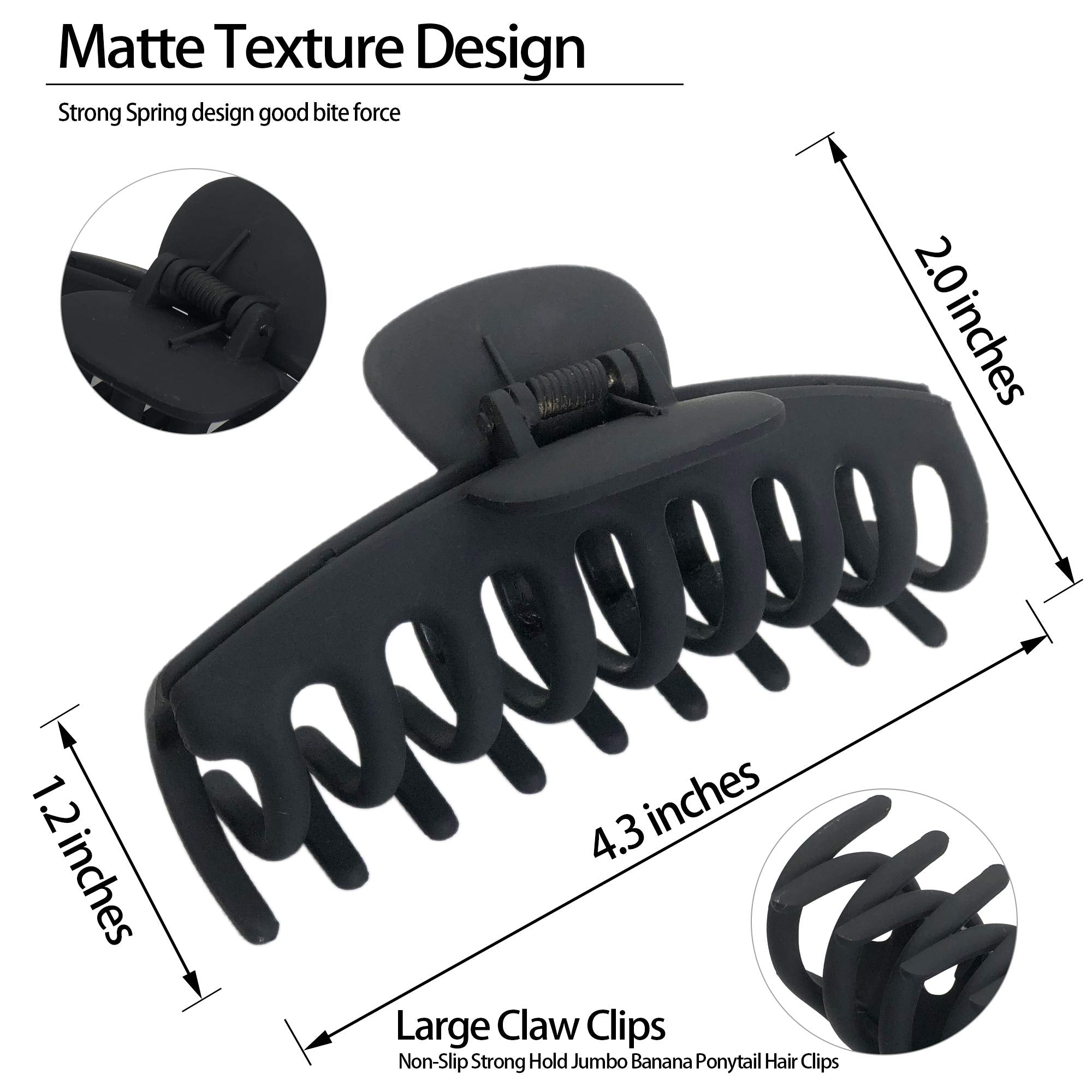OWIIZI pinzas de agarre fuerte con diseño leopardado mate para evitar deslizamiento.