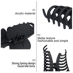 OWIIZI pinzas jumbo mate para cabello grueso, sujeción duradera en peinados diarios.