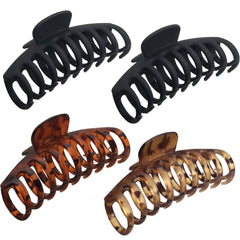 OWIIZI pinzas para cabello Leopard print mate, grandes y útiles para peinados largos.