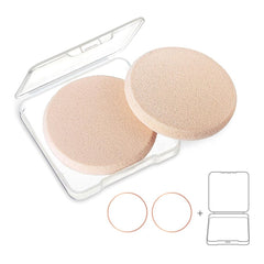 OWLFAVO round beige makeup sponge set of 2 for smooth blending