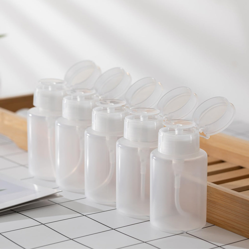 Owlyee transparent 150ml acetone dispenser bottle with leak-proof cap.