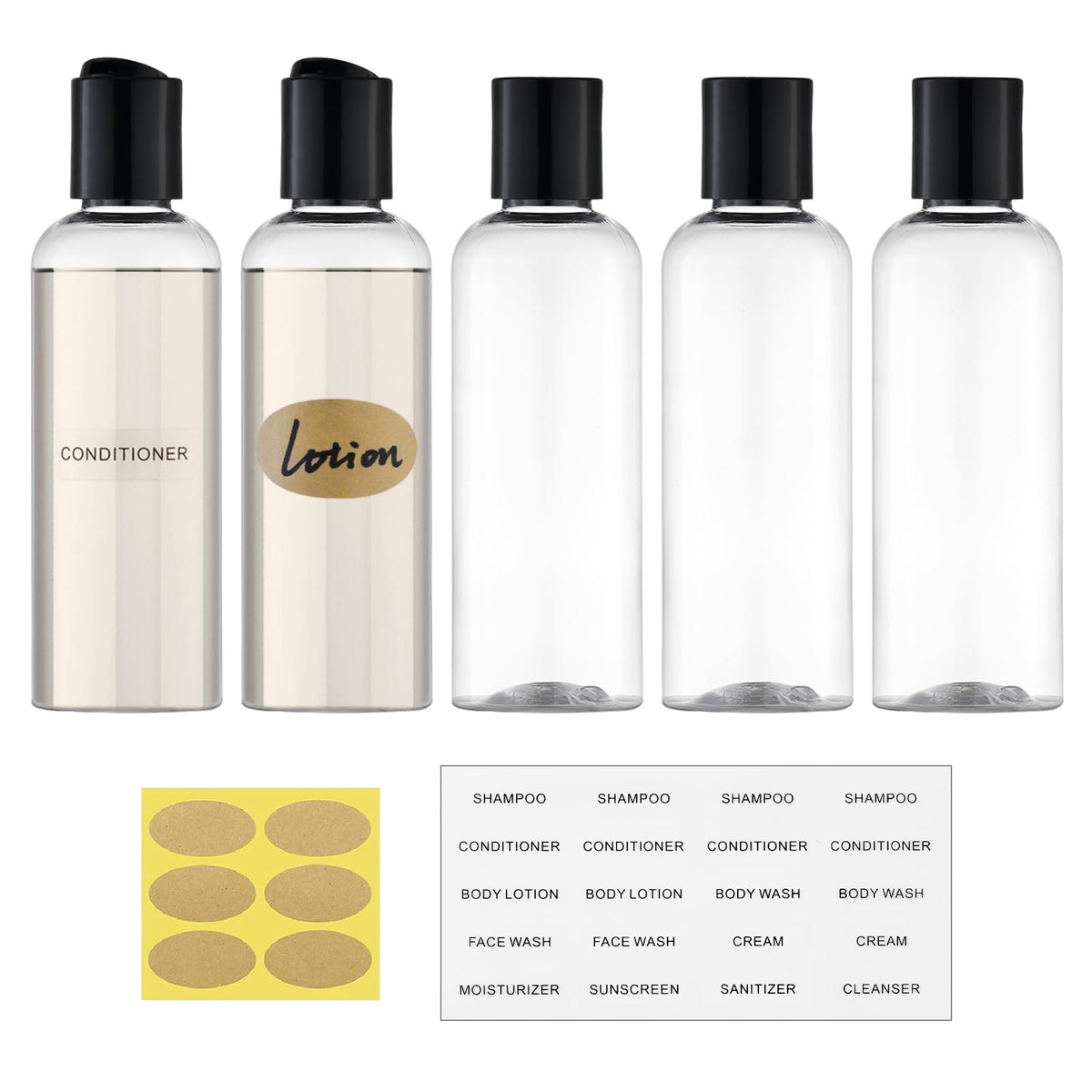 owlyee travel bottles with screw-top cap prevent leaks during flights