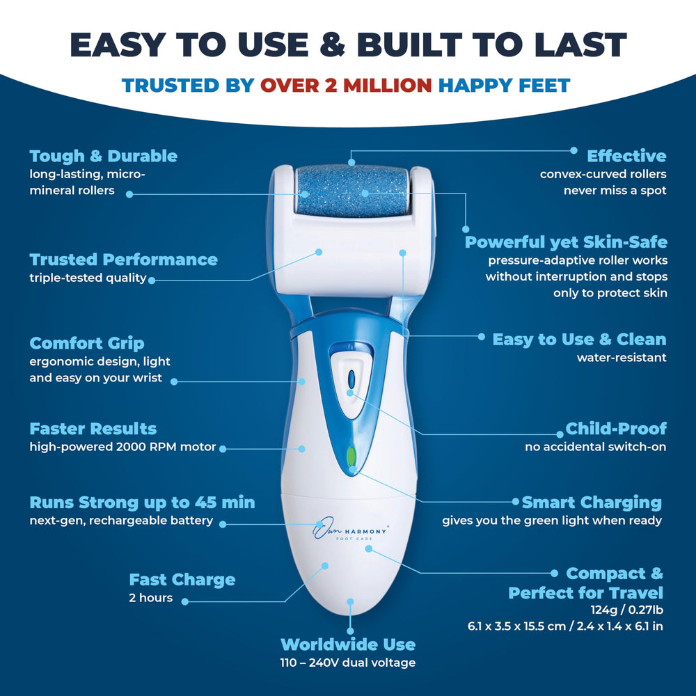 Own Harmony CR900 rechargeable battery enables cordless use during travel or at home.