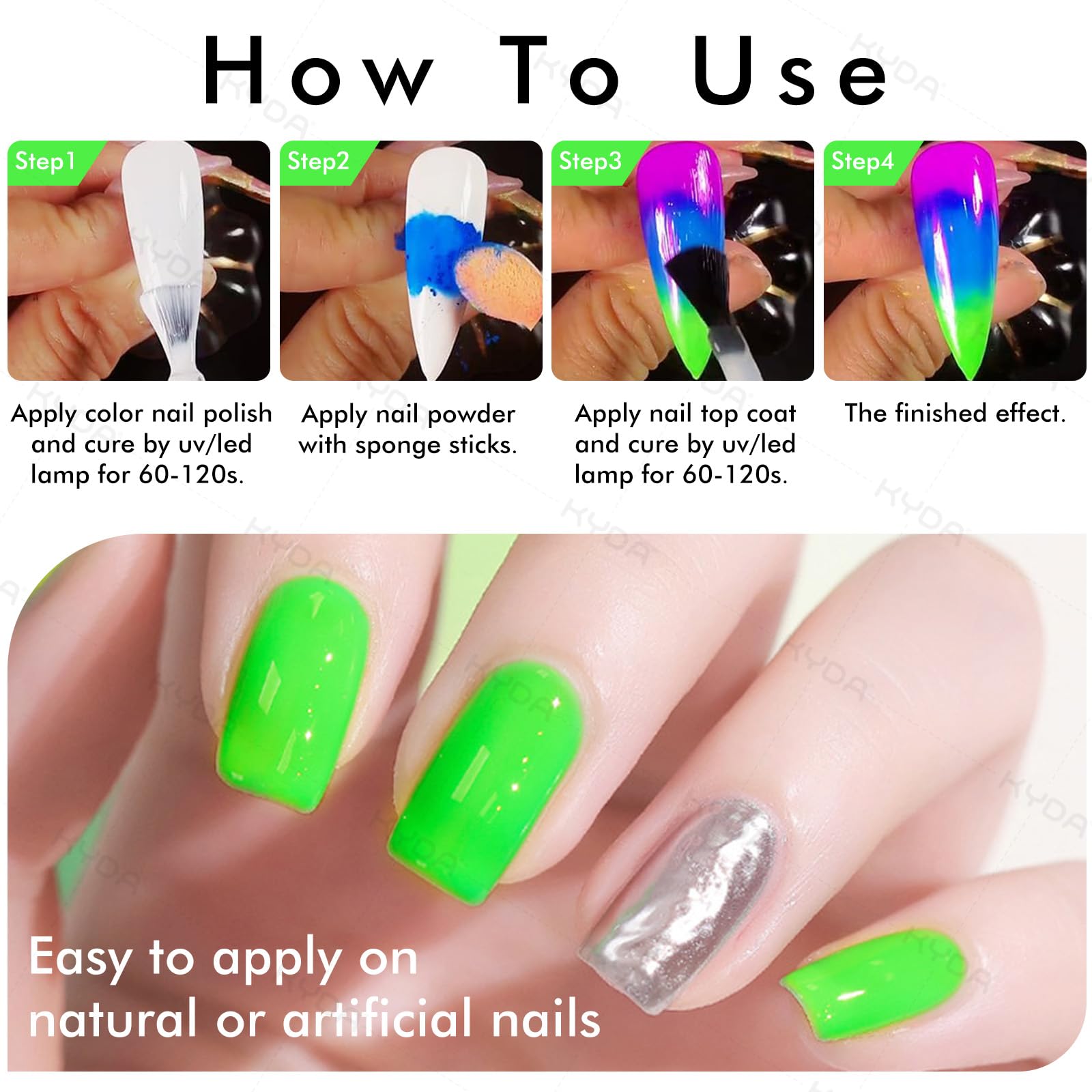 Ownest pigment powder suitable for eyes and body art projects.