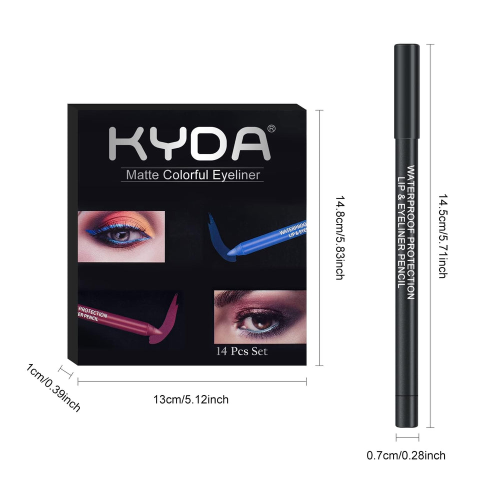 Dramatic smoky-eye look with Ownest eyeliner swatches.