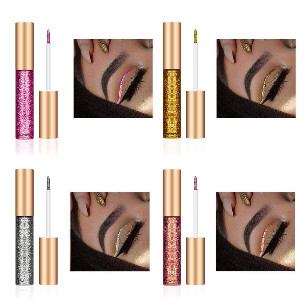 Ownest silver glitter eyeliner metallic shine for evening looks
