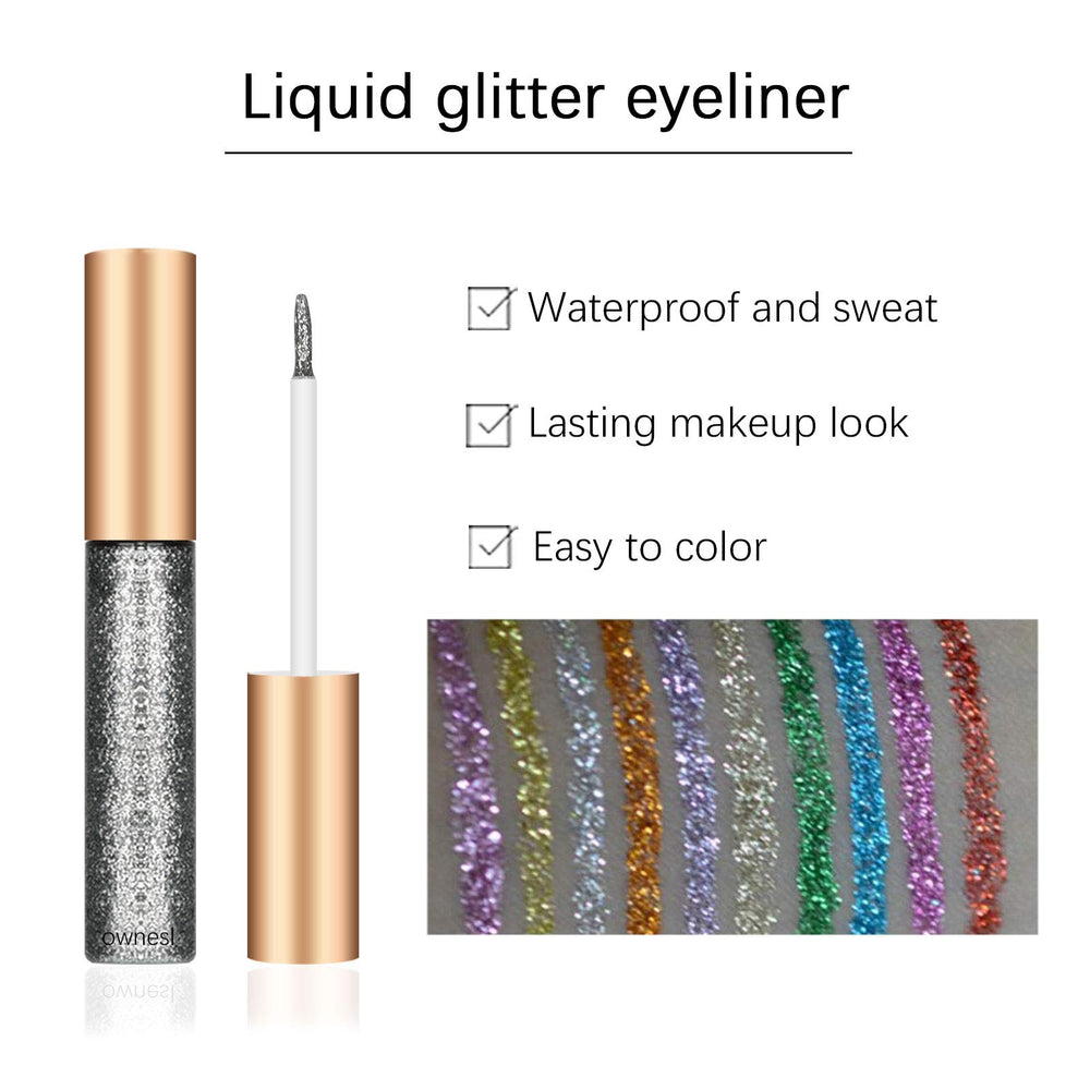 Ownest yellow glitter eyeliner bright accent with quick dry formula