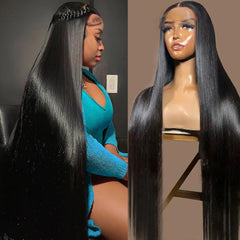 OWNROSE 30inch lace-front wig shown in full length for daily wear with natural movement