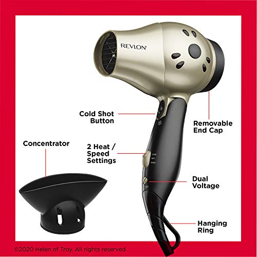 OXO Revlon 1875W lightweight design for easy packing and on-the-go use