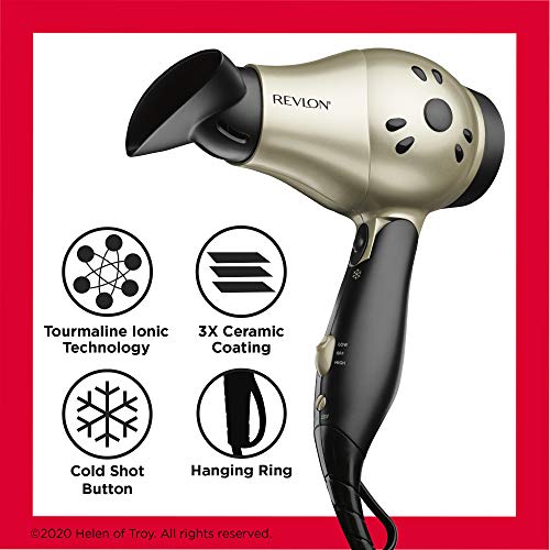 OXO Revlon 1875W travel-ready dryer with universal voltage for use anywhere
