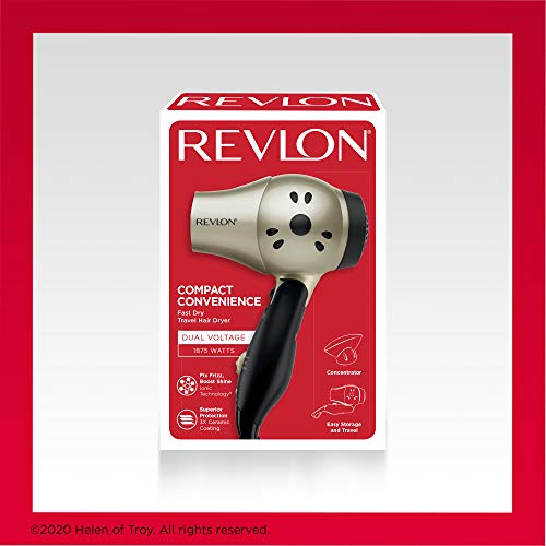 OXO Revlon 1875W dryer note wattage varies by location