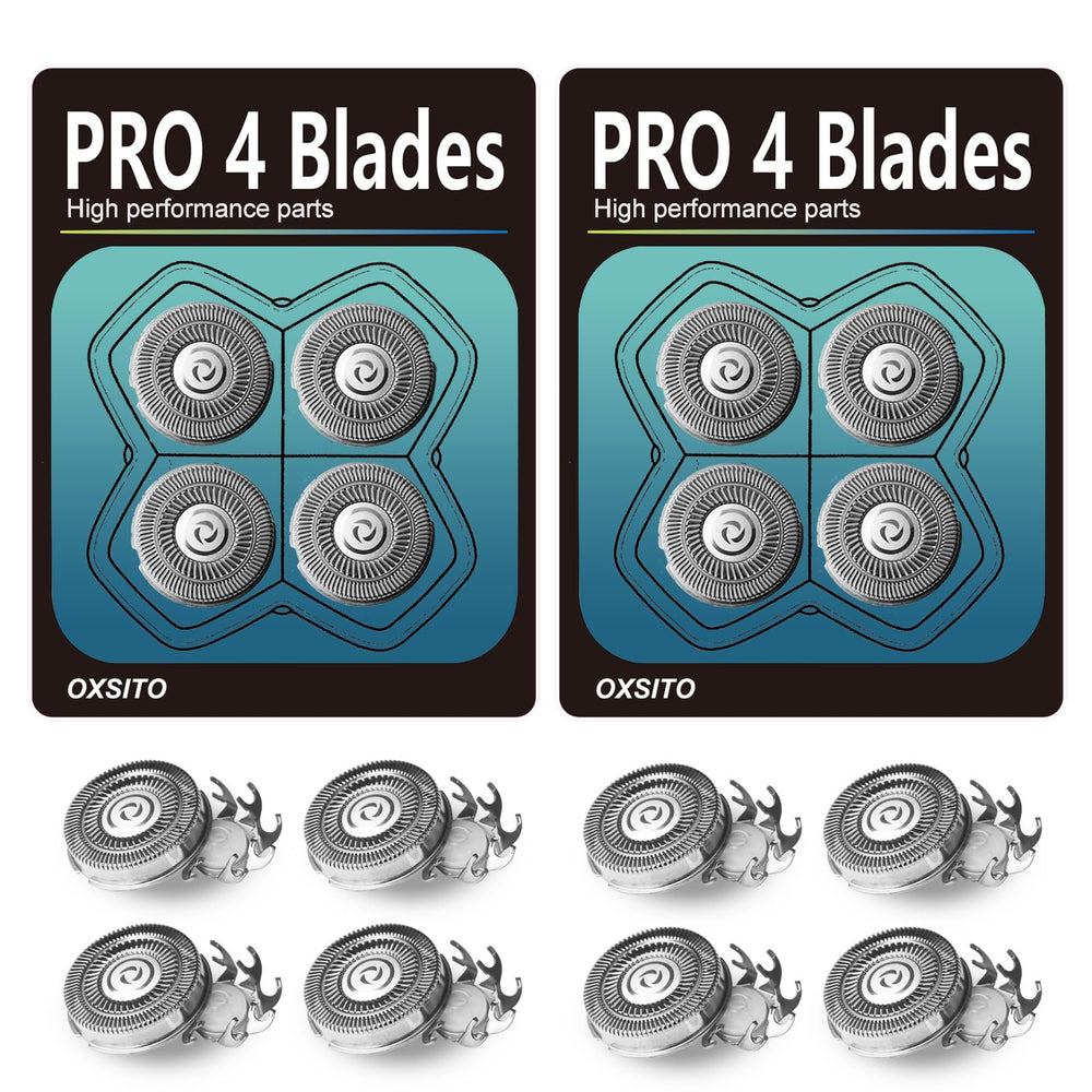 OXSITO 8Pack Pro gold blades offer a smooth, efficient shave for head and body grooming.
