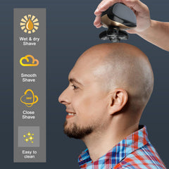 OXSITO Freebirds Flexing Series head shaver with replacement blades in action.