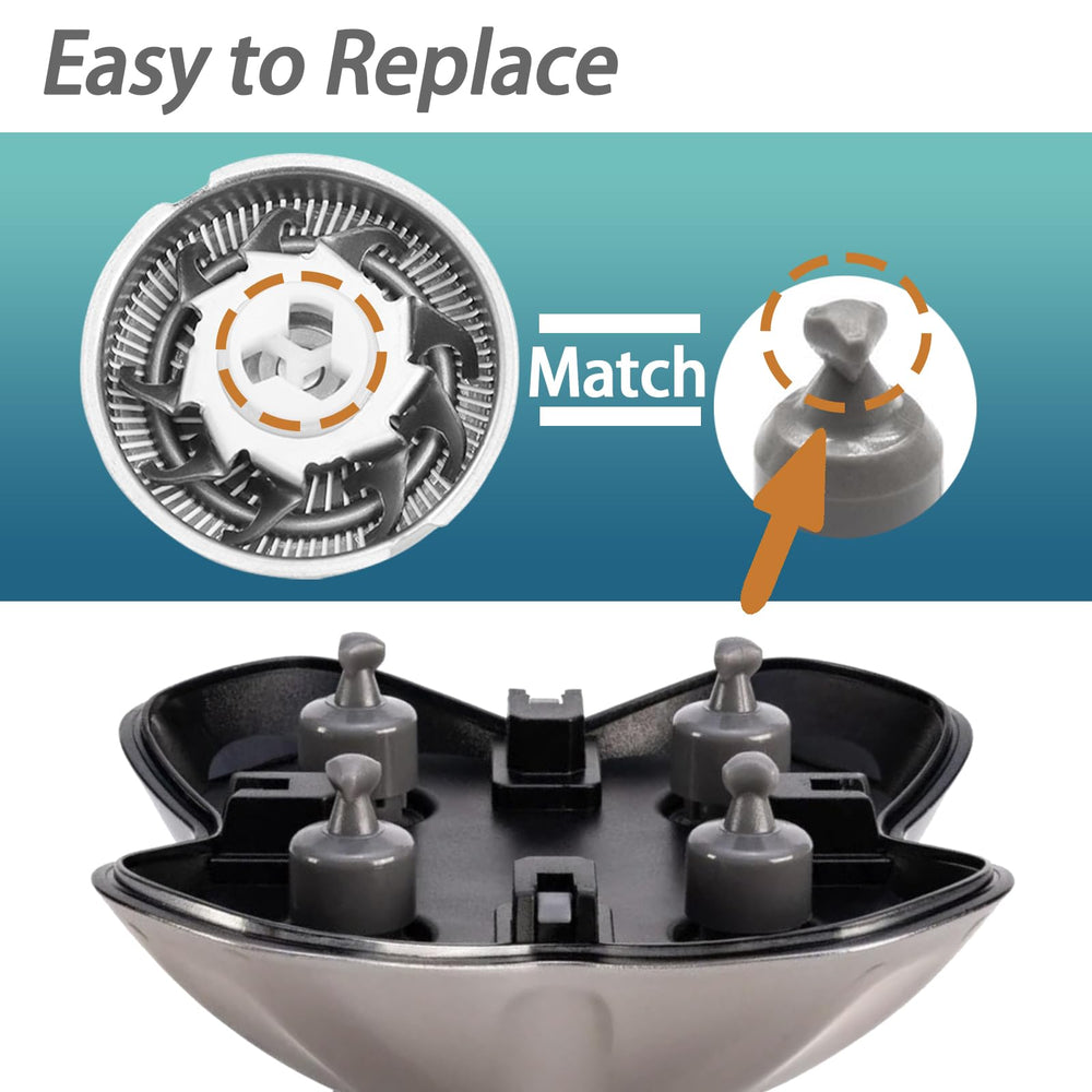 OXSITO package includes eight Pro 4-head blades and a cleaning brush.